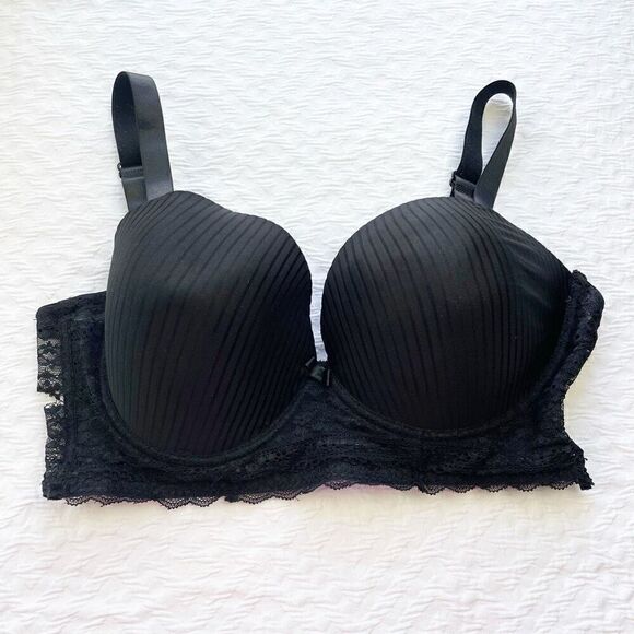 BUY 1 GET 1 FREE Black fuchsia 38d black bra lace - Picture 1 of 12